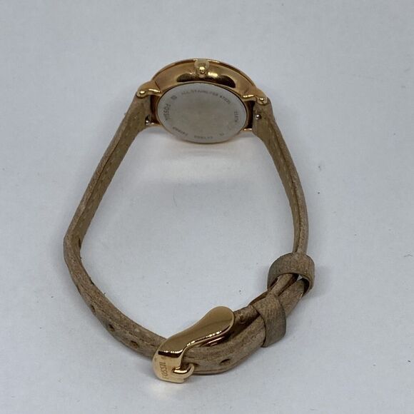 Fossil Jacqueline ES3802 Women's Beige Leather Analog Dial Quartz Watch JK869 - Picture 11 of 12